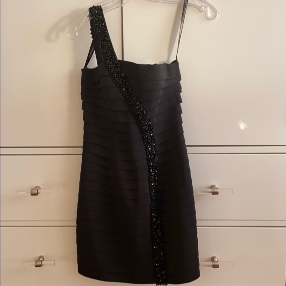 Sherri Hill One Shoulder Beaded Dress
